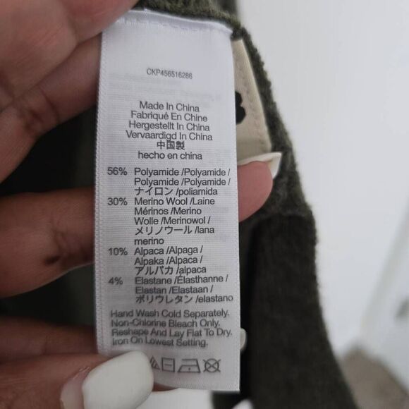 Madewell Sweater Women's 2X Green Knit Cozy Walker Open Front Cardigan‎ Stretch - Picture 5 of 6